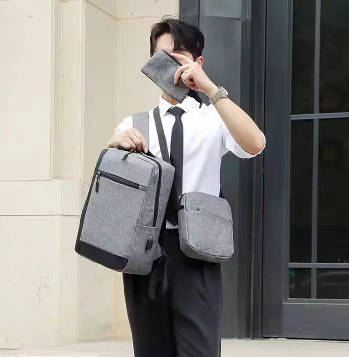 Unisex Luxury Laptop Backpack (3pcs)