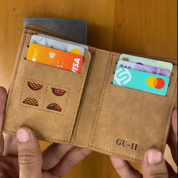 Short Leather Imported Wallet