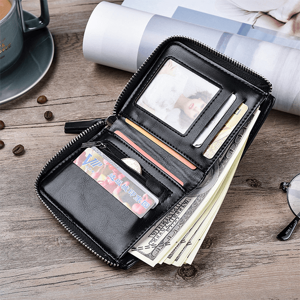 Zipper Short Men Casual Wallet