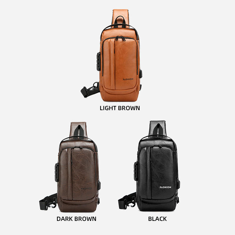 Fashion PU Leather Men's Shoulder Bags