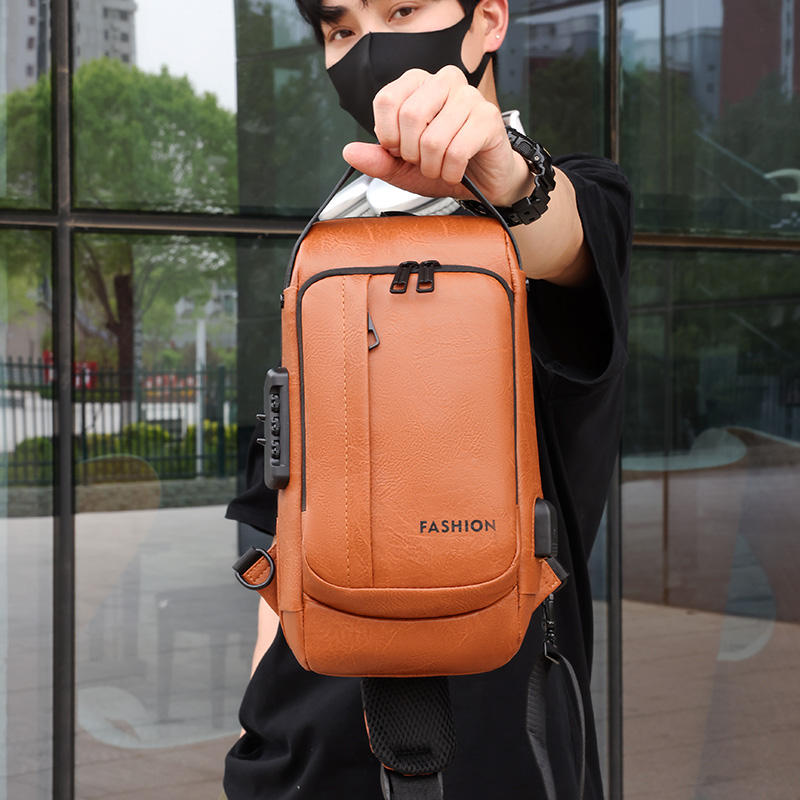 Fashion PU Leather Men's Shoulder Bags