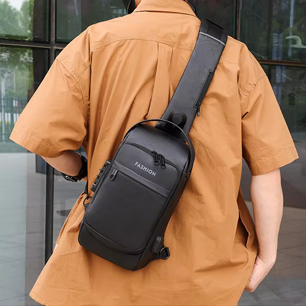 Fashion PU Leather Men's Shoulder Bags