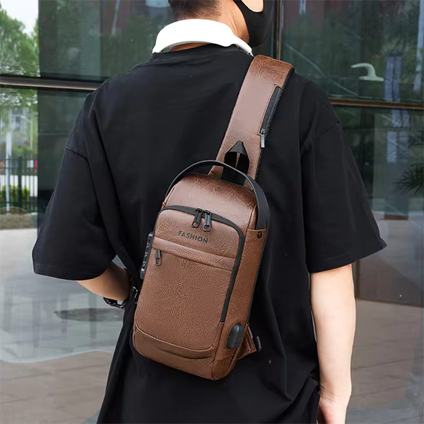 Fashion PU Leather Men's Shoulder Bags