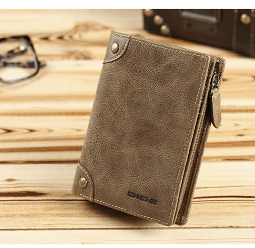 DIDE Genuine Leather Short Wallet