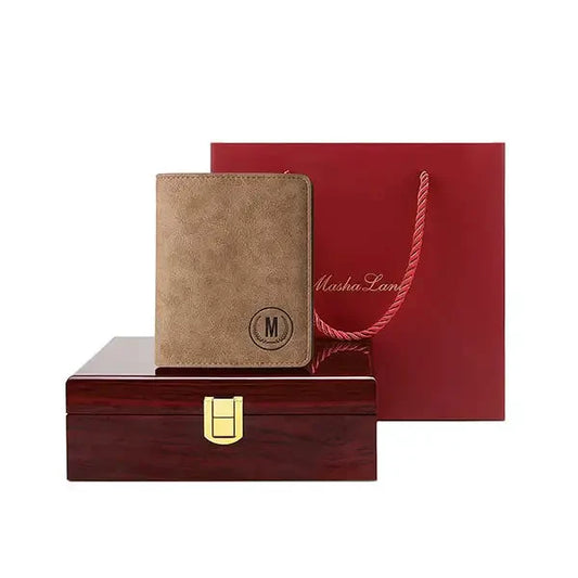 Short Leather Imported Wallet