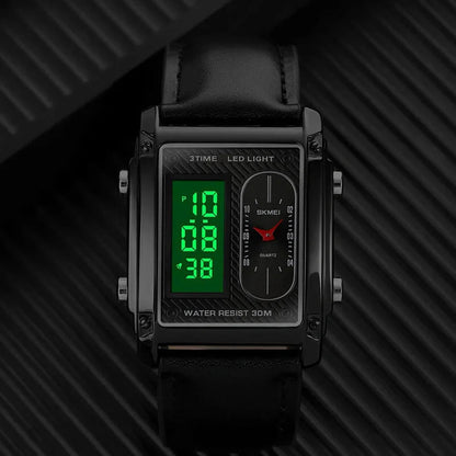 Men's SKMEl 8681 Casual Three Time (Digital Analog Luxury Watch)