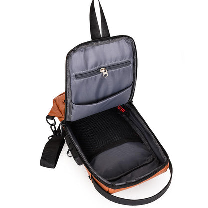 Fashion PU Leather Men's Shoulder Bags