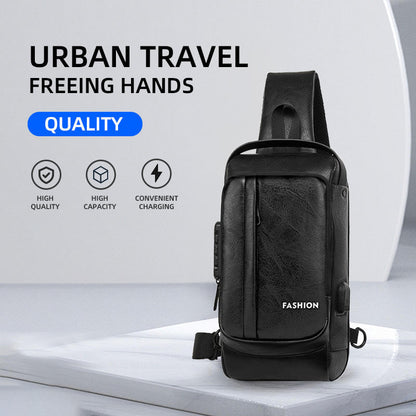 Fashion PU Leather Men's Shoulder Bags