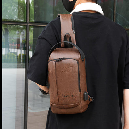 Fashion PU Leather Men's Shoulder Bags