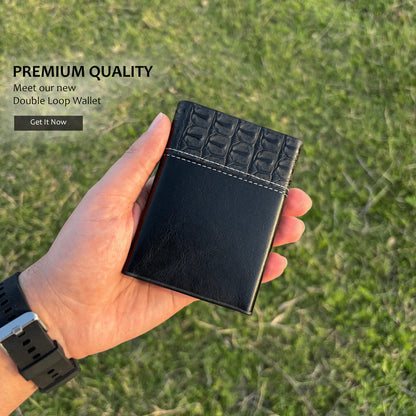 Imported Balebaily Crocodile Leather Wallet